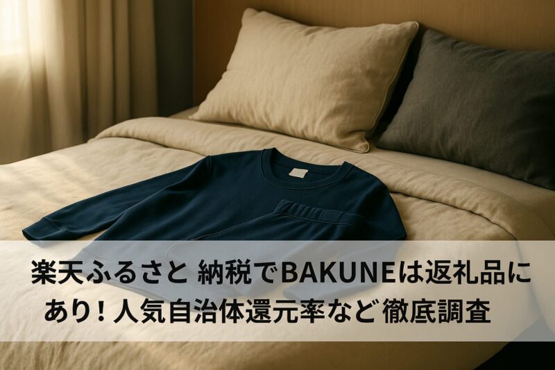 楽天ふるさと納税でBAKUNEは返礼品にある！人気自治体や還元率など徹底調査！