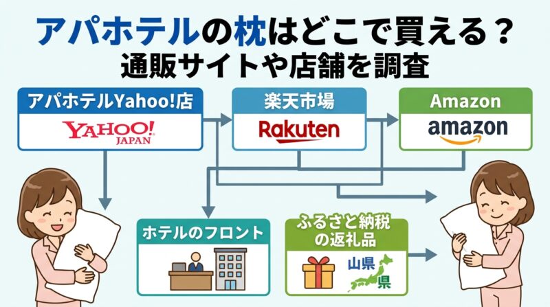アパホテルの枕はどこで買える？通販サイトや店舗を調査