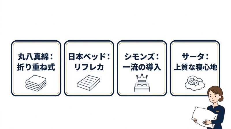 ディズニーランドホテルの枕メーカーと採用モデル