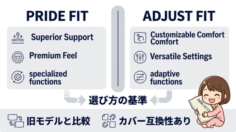 PRIDE FITとADJUST FITの違いと選び方