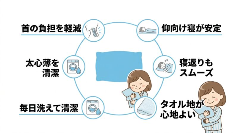 枕を使わない人の枕 くるくるの良い口コミ