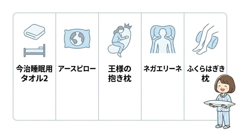 枕を使わない人の枕 くるくるに近い人気の低め枕