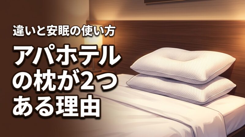 アパホテルの枕が2つある理由は？2種類の違いと安眠できる使い方のコツ