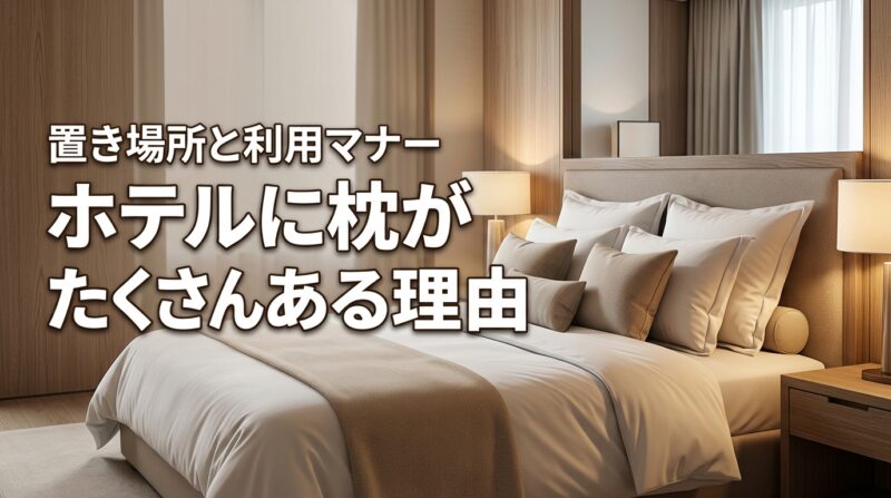 ホテルに枕がたくさんあるのはなぜ？余った時の置き場所とマナーを伝授