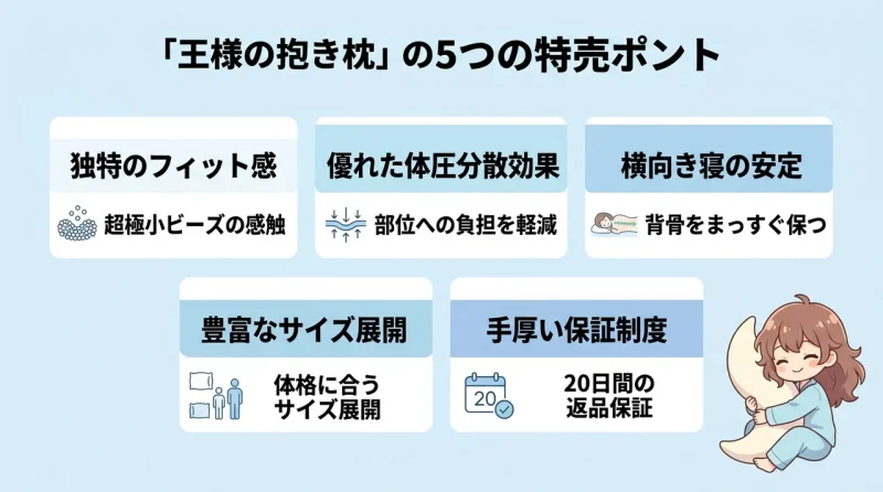 王様の抱き枕を使うメリット5つ