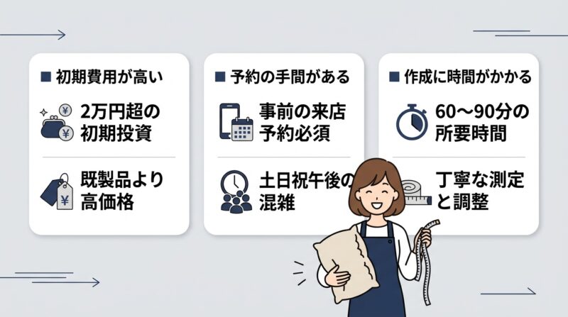 昭和西川で枕を作るデメリット3つ