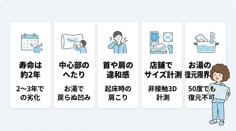 ブレインスリープ ピローの買い替え時期と寿命のサイン