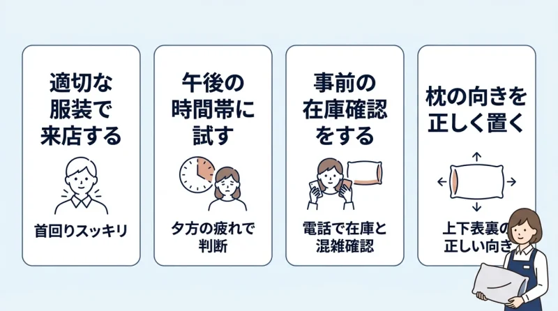 失敗しないサイズ選びと店舗でのコツ