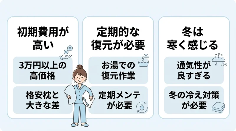 ブレインスリープ ピローを選ぶデメリット