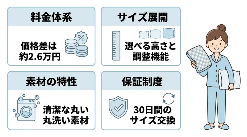 基本的なスペックを比較