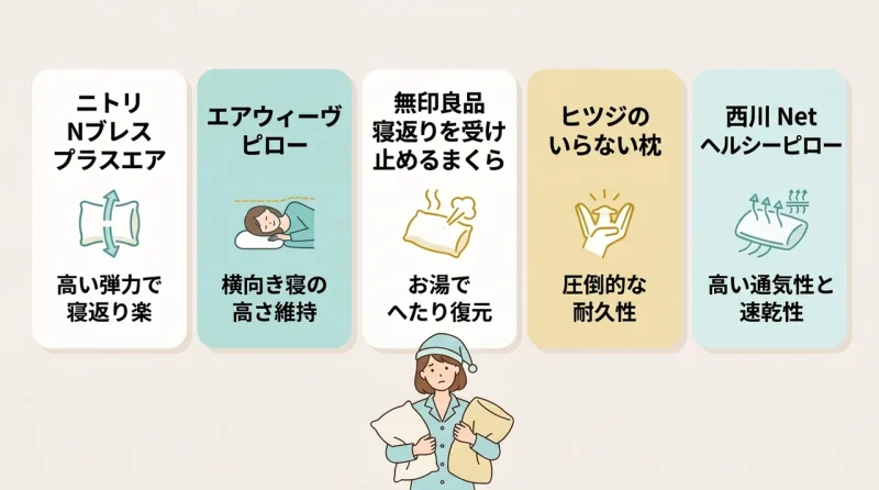 ブレインスリープ ピローに似た類似品5選