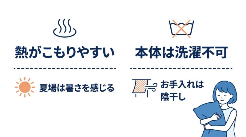 エムリリー枕を使用して感じるデメリット