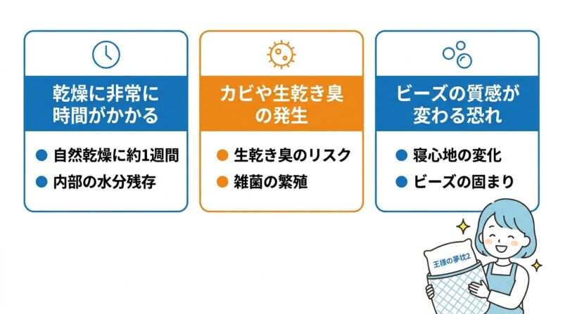 王様の夢枕2を丸洗いするデメリット3つ